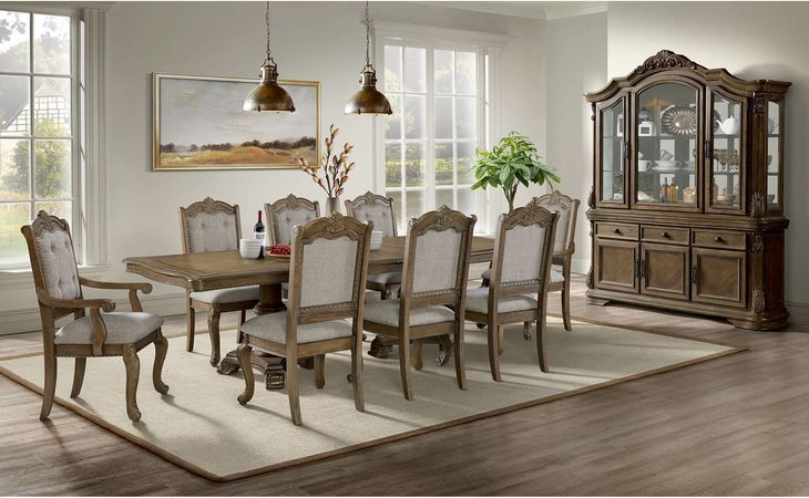 Denali Walnut 5 Door Server and Hutch with LED