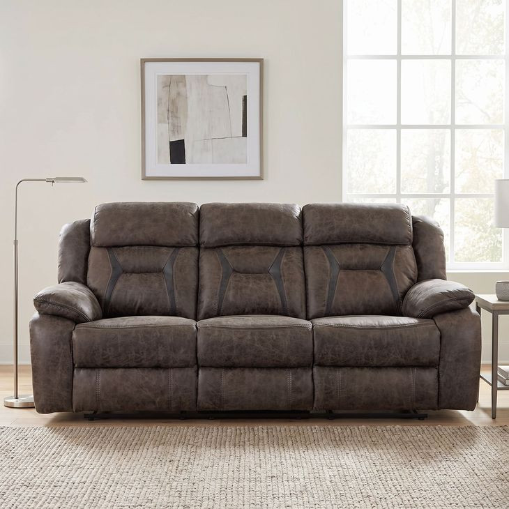 Madrona Dark Brown Double 85" Reclining Sofa