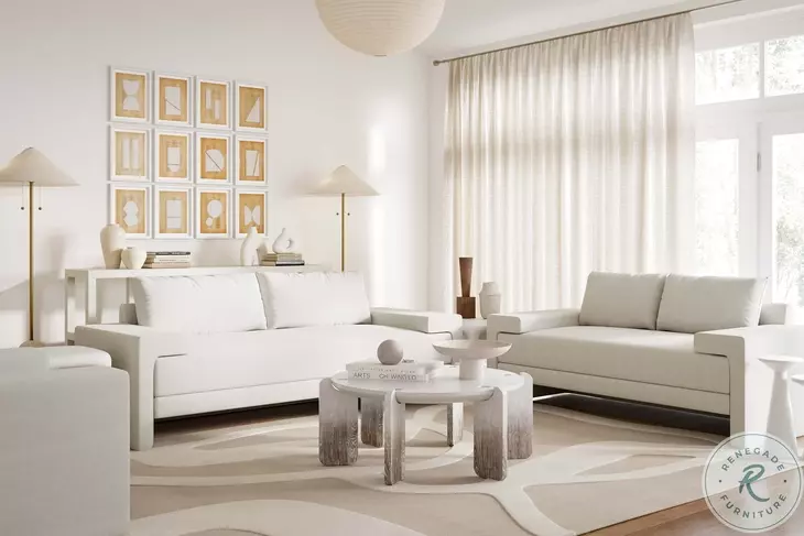 Maeve Pearl White Performance Fabric Accent Chair