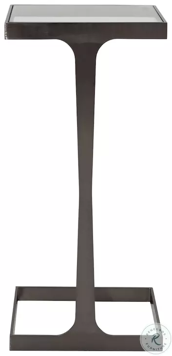 Maisel Gunmetal Glass Top Square Cigar Table