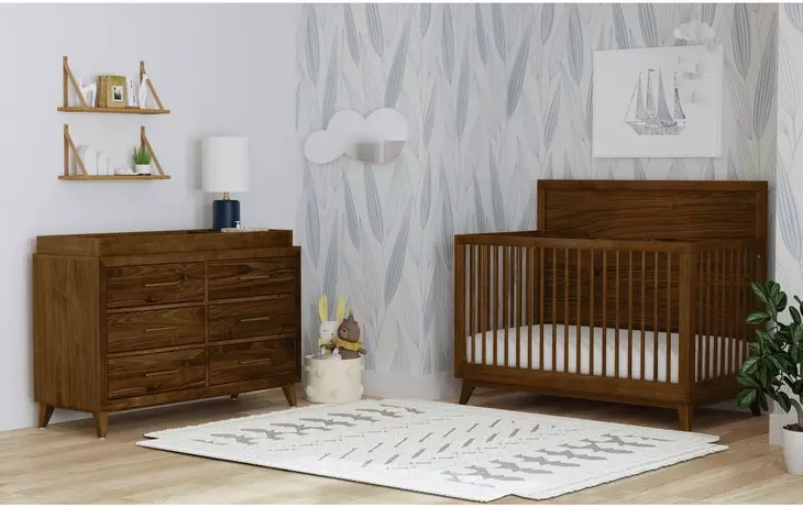 brown dresser nursery Malia - and Topper Double dresser