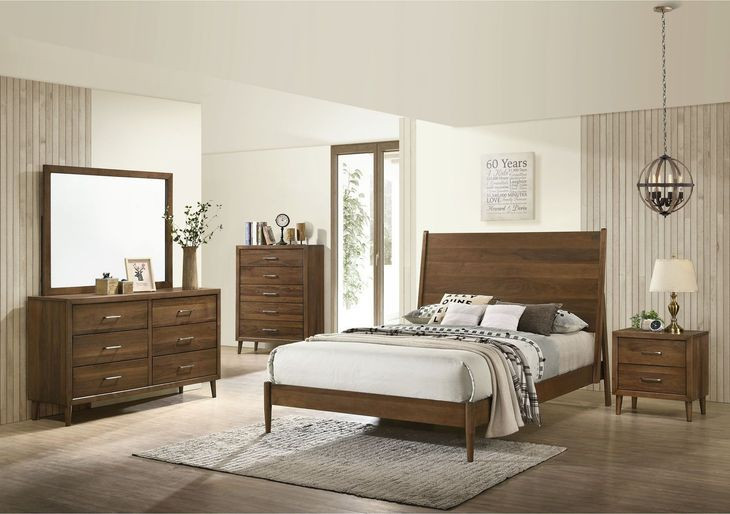 Zuma Walnut Queen Panel Bed
