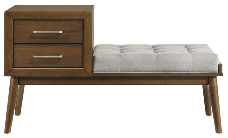 Zuma Gray Upholstered Bench