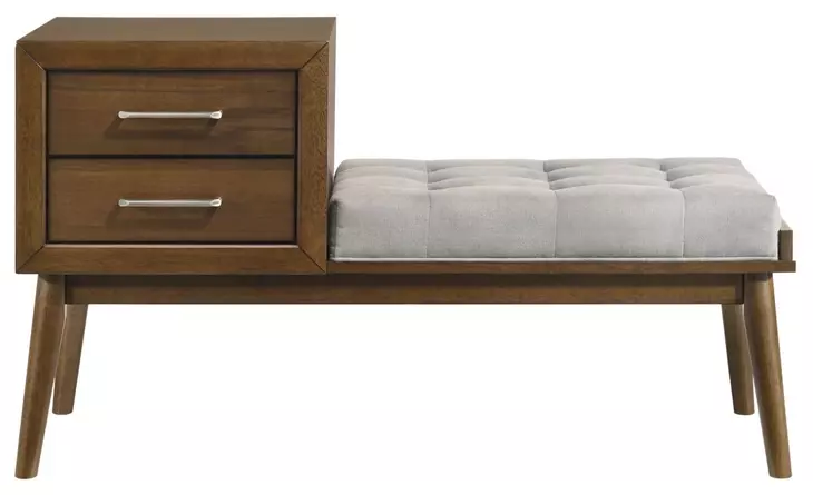 Zuma Gray Upholstered Bench