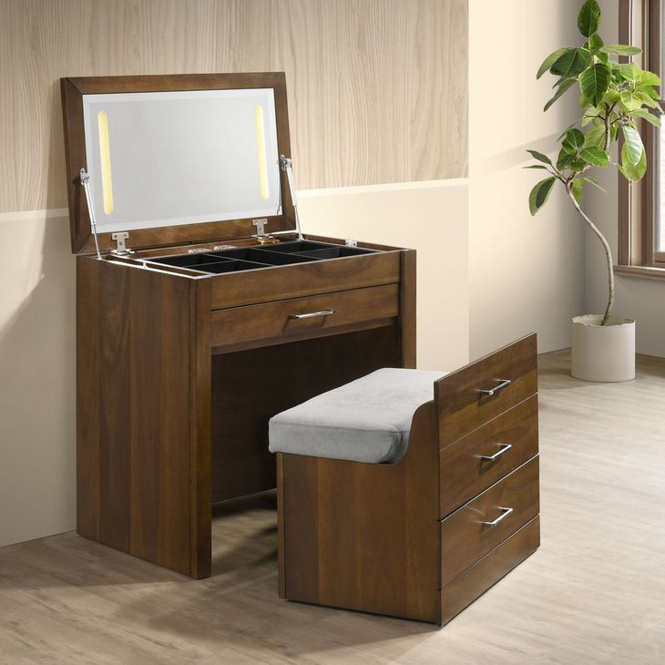Zuma Walnut Dressing Table with LED