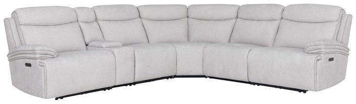 Alpine Airy Snow 6 Piece Modular Power Reclining Sectional
