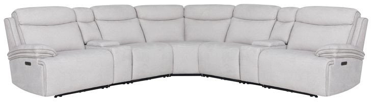 Alpine Airy Snow 7 Piece Modular Power Reclining Sectional