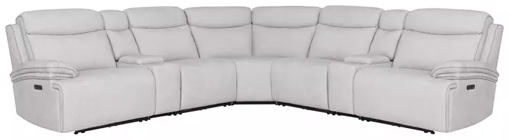 Alpine Airy Snow 7 Piece Modular Power Reclining Sectional