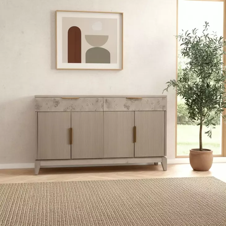 Manhattan Valley Dusty Rose 4 Door Credenza