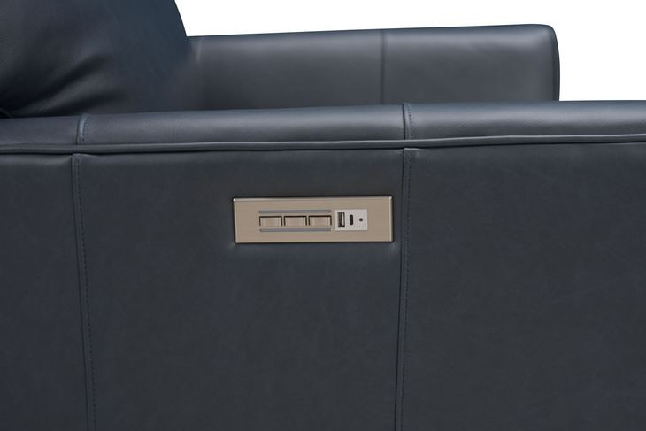 Marah Santa Fe Ocean Leather Big and Tall Power Recliner with USB Charging