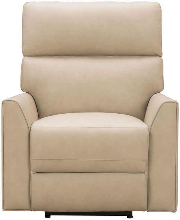 Marah Cashmere Stone Leather Big and Tall Power Recliner with USB Charging