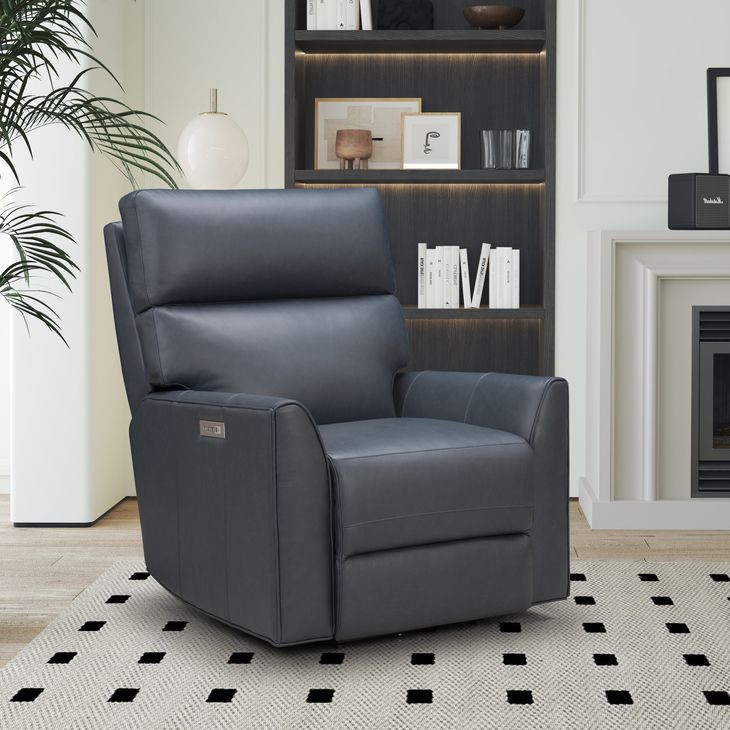 Marah Santa Fe Ocean Leather Triple Power Recliner with USB Charging