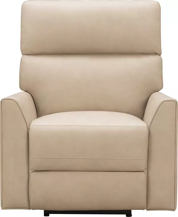 Marah Cashmere Stone Leather Triple Power Recliner with USB Charging
