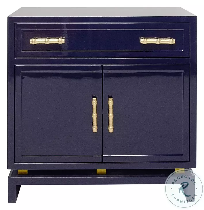 Marcus Navy Laquer Cabinet
