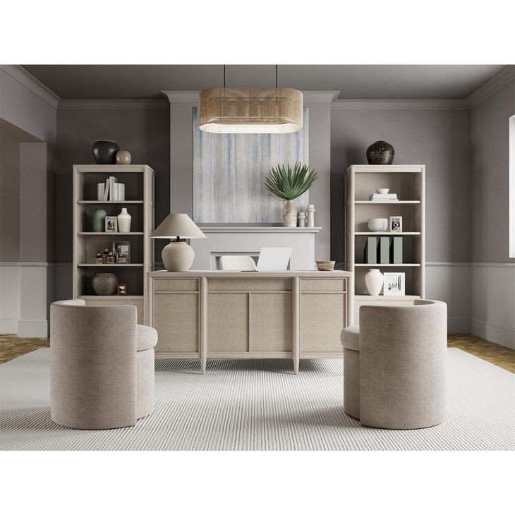 Maren White Sand Executive Desk