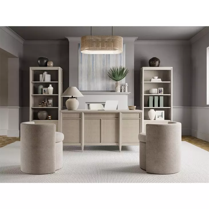 Maren White Sand Executive Desk