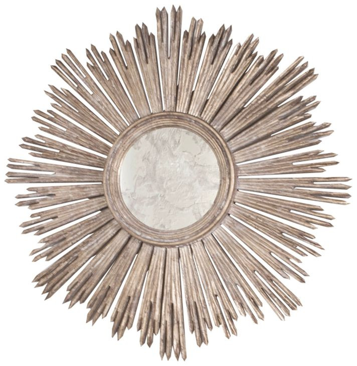 Margeaux Silver Leaf Sunburst Wall Mirror