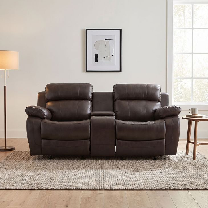 Marille Brown Double Glider Reclining 78" Loveseat
