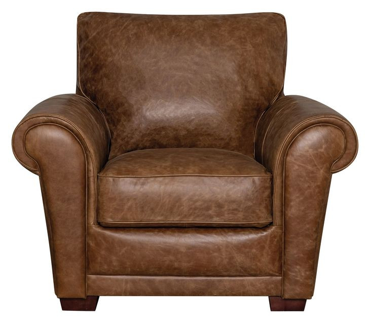 Maverick Cinnamon Top Grain Leather Living Room Chair