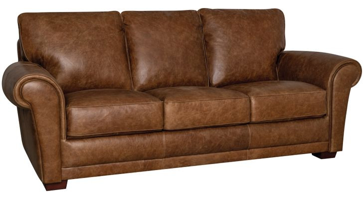 Maverick Cinnamon 88" Top Grain Leather Sofa