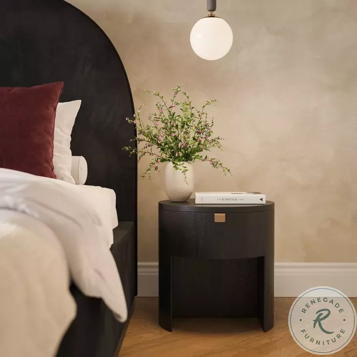 Marlow Black Velvet King Upholstered Panel Bed