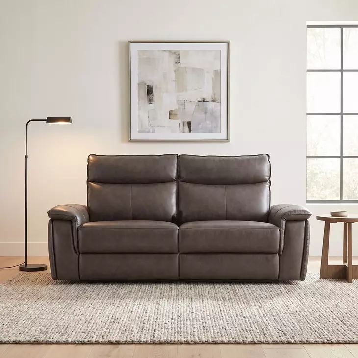 Maroni Dark Brown 80" Power Double Reclining Loveseat with Power Headrests
