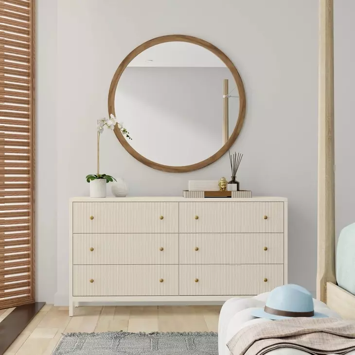 Marsha Coconut Milk 6 Drawer Storage Dresser