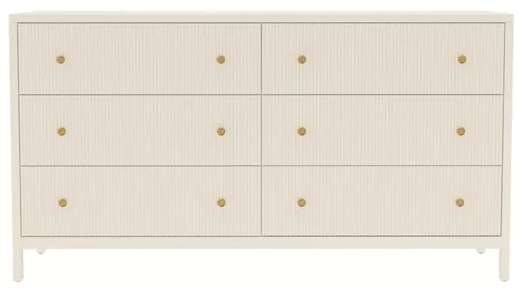 Marsha Coconut Milk 6 Drawer Storage Dresser