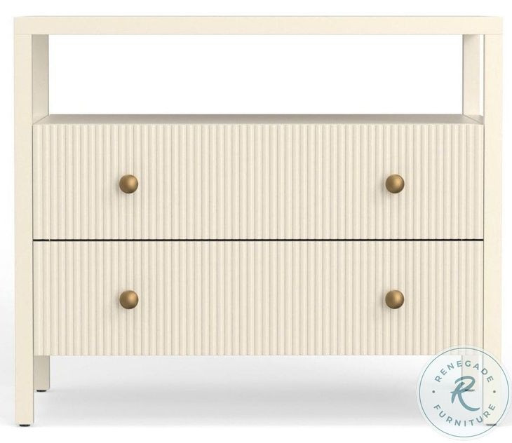 Marsha Coconut Milk 2 Drawer Nightstand