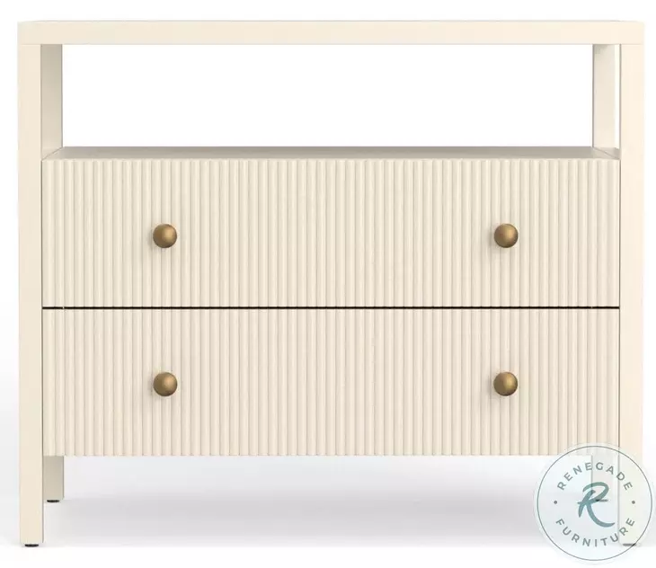 Marsha Coconut Milk 2 Drawer Nightstand