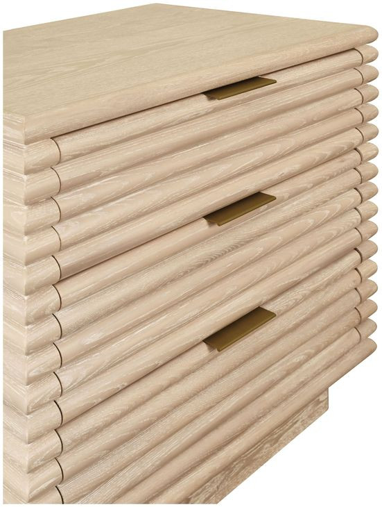 Mateo Light Cerused Oak Rectangular Side Table