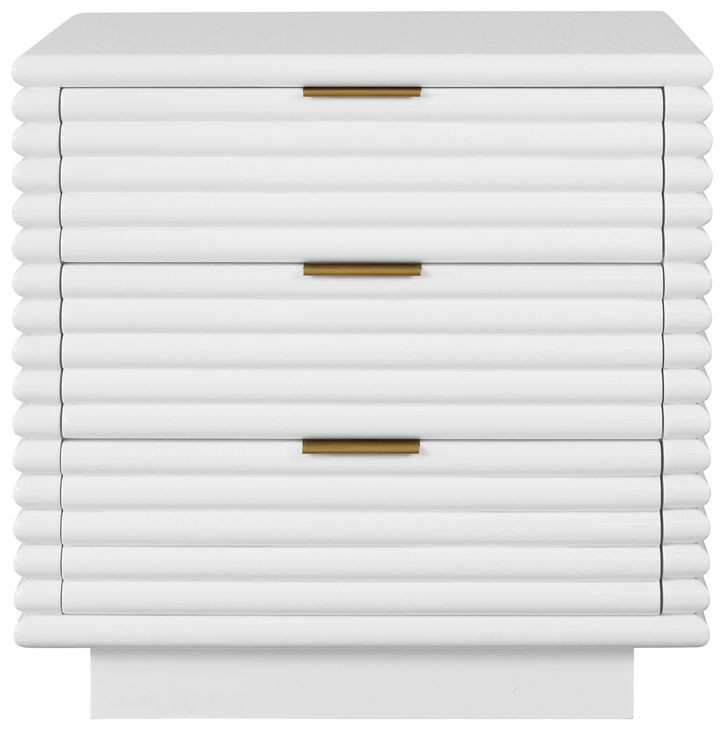Mateo White Rectangular Side Table