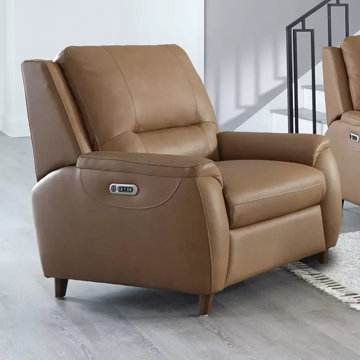 Austin Caramel Cream Leather Power Recliner
