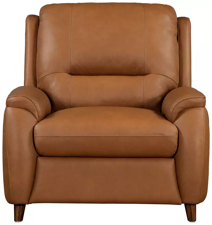 Austin Caramel Cream Leather Power Recliner