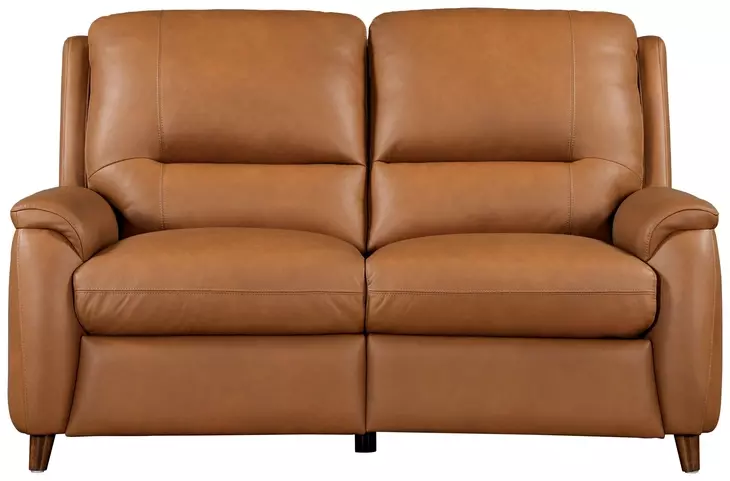 Austin Caramel Cream Leather 64" Power Reclining Loveseat