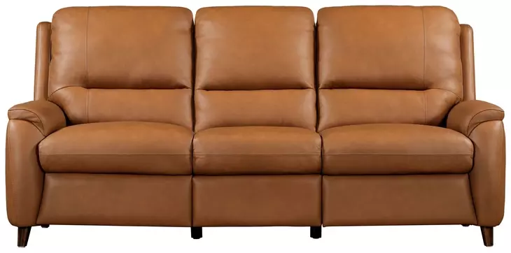 Austin Caramel Cream Leather 86" Power Reclining Sofa