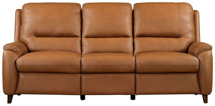 Avenleigh Caramel Cream Leather 86" Power Reclining Sofa