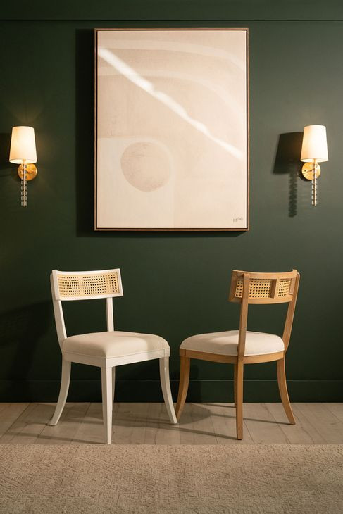 Britta White Lacquer Performance Fabric Dining Chair