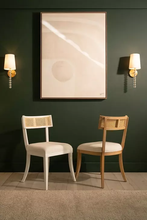 Britta Cerused Oak Performance Fabric Dining Chair