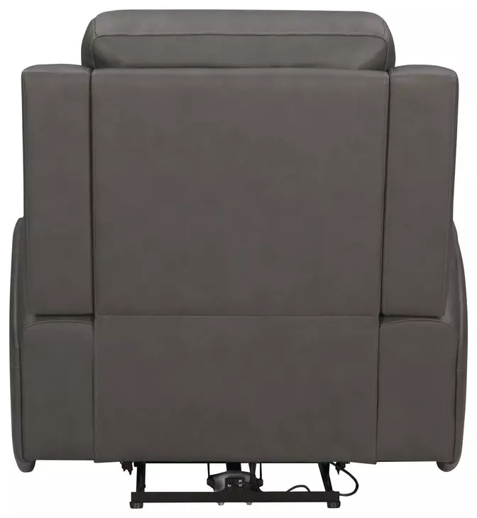 Belmont Autumn Fog Leather Zero Gravity Power Reclining with  USB Charging Living Room Set