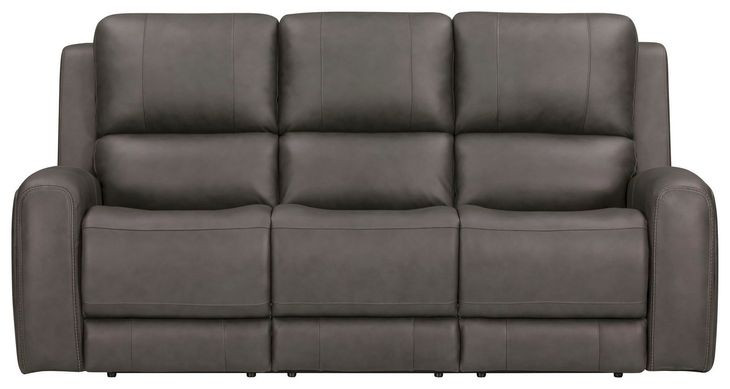 Alpine Autumn Fog Leather 89" Zero Gravity Power Reclining Sofa with USB Charging