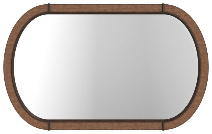 Verge Handcrafted Walnut Oval Mirror