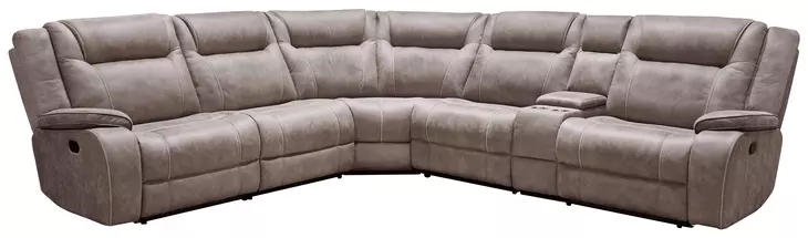 Blake Desert Taupe 6 Piece Performance Fabric Modular Reclining Sectional