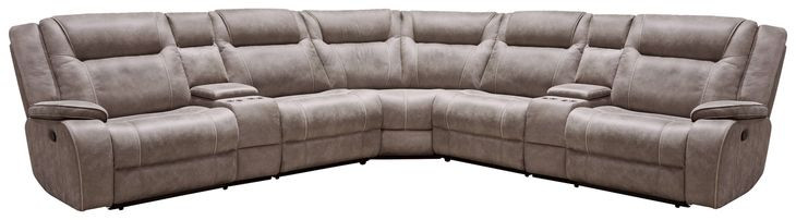 Blake Desert Taupe Performance Fabric 7 Piece Modular Reclining Sectional
