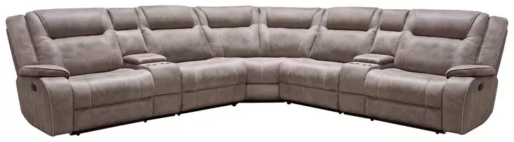 Blake Desert Taupe Performance Fabric 7 Piece Modular Reclining Sectional