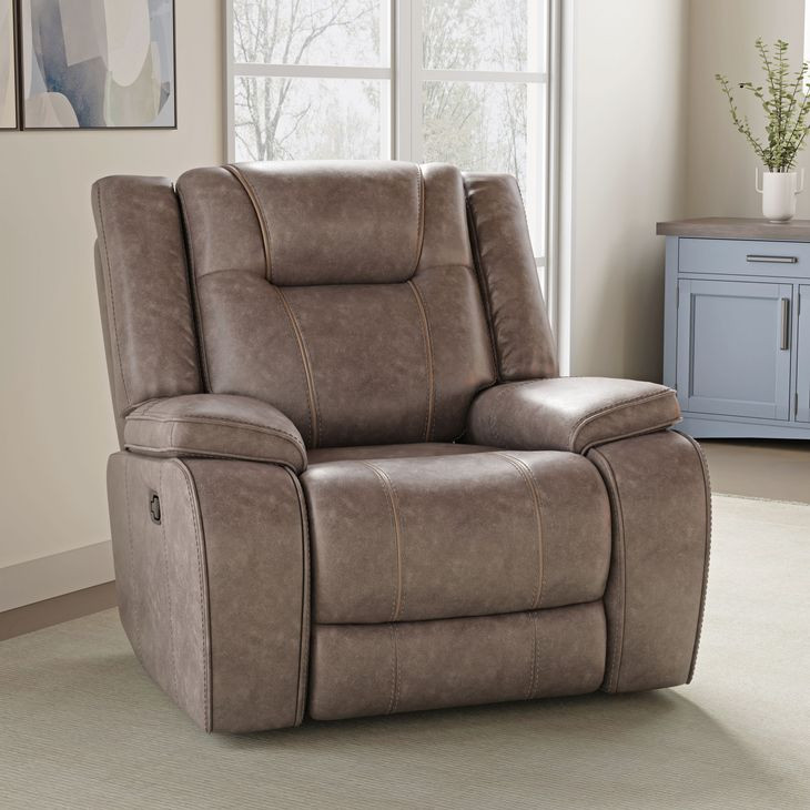 Blake Desert Taupe Performance Fabric Glider Recliner