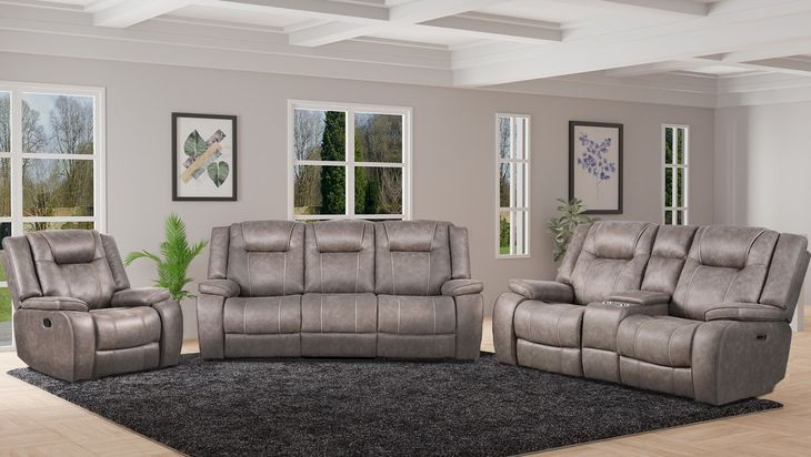 Blake Desert Taupe Performance Fabric Reclining Sofa
