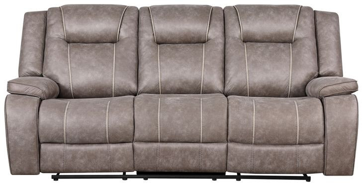 Blake Desert Taupe Performance Fabric Reclining Sofa