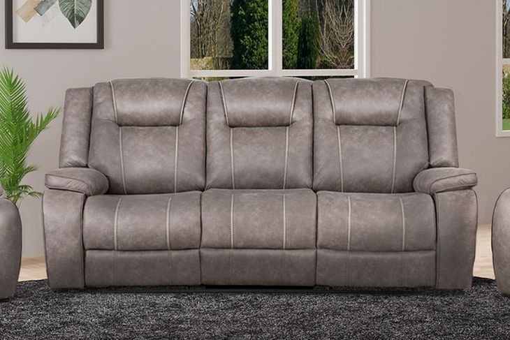 Blake Desert Taupe Performance Fabric Reclining Sofa