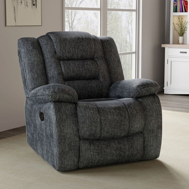 Bolton Misty Storm Performance Fabric Glider Recliner